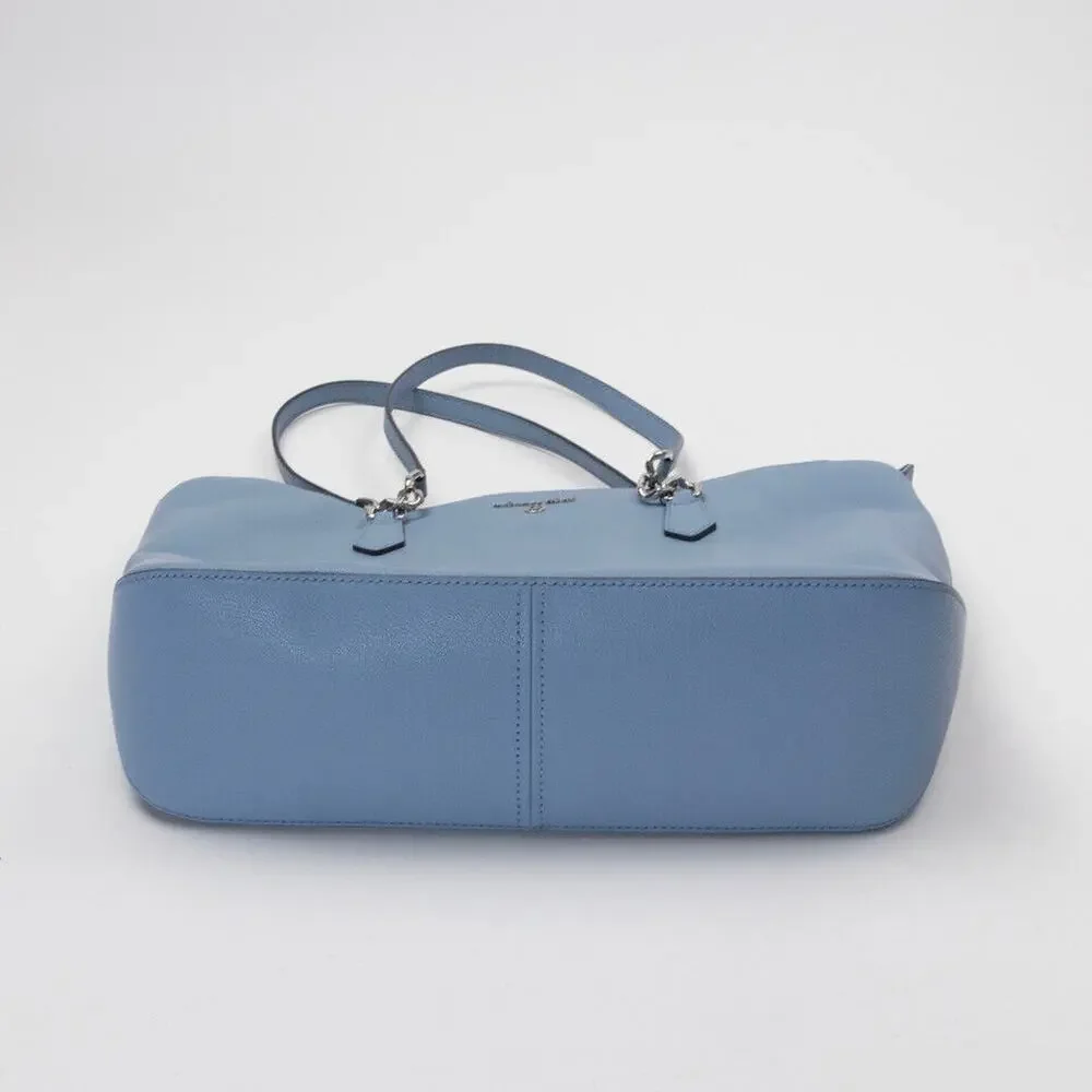 MICHAEL Michael Kors Laney Medium Leather Top Zip Tote Bag Chambray 220083 - Picture 4 of 4